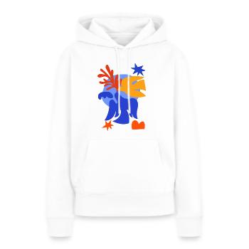Friede - Frauen Premium Bio Hoodie - Weiß - Vorne - Julia (174cm)