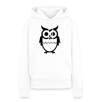 Petite chouette - Sweat à capuche Premium bio Femme - blanc - Devant - Julia (174cm)