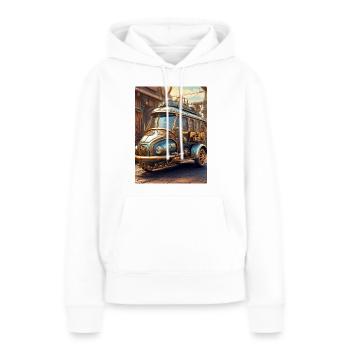 Steampunk Automobile 1.4 - Frauen Premium Bio Hoodie - Weiß - Vorne - Julia (174cm)