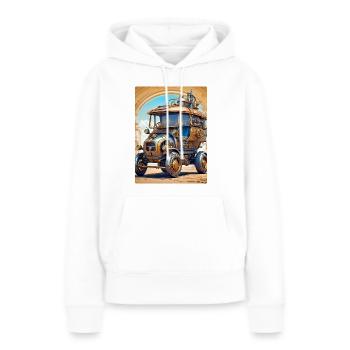 Steampunk Automobile 1.3 - Frauen Premium Bio Hoodie - Weiß - Vorne - Julia (174cm)