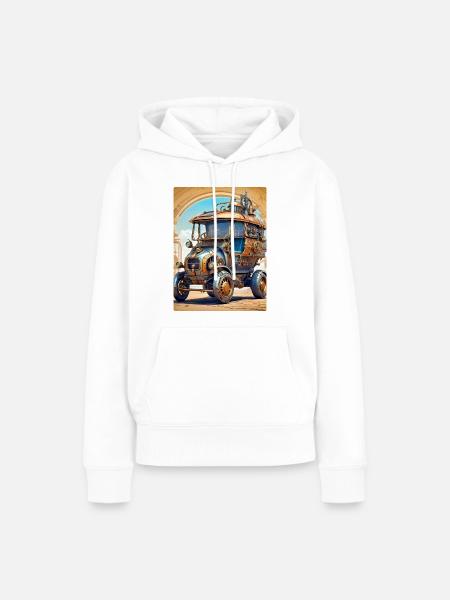 Steampunk Automobile 1.3 - Frauen Premium Bio Hoodie - Weiß