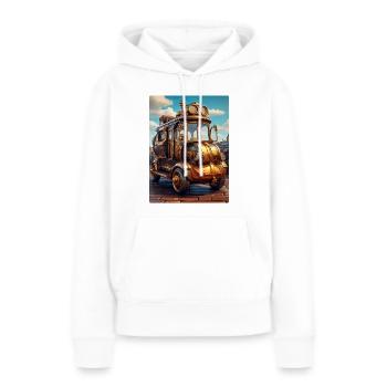 Steampunk Automobile 1.6 - Frauen Premium Bio Hoodie - Weiß - Vorne - Julia (174cm)