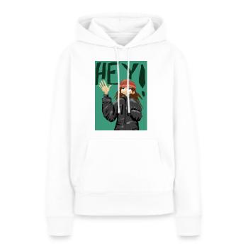 HÉ! Fille de conception de personnages - Sweat à capuche Premium bio Femme - blanc - Devant - Julia (174cm)
