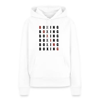 Boxe Arts Martiaux Boxe - Sweat à capuche Premium bio Femme - blanc - Devant - Julia (174cm)