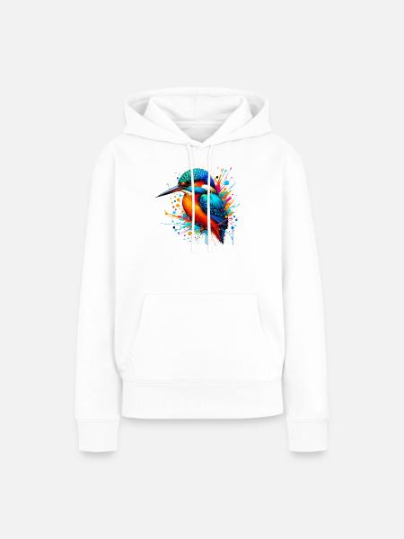 Eisvogel - Frauen Premium Bio Hoodie - Weiß
