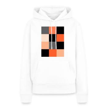 Orange Pixel - Sweat à capuche Premium bio Femme - blanc - Devant - Julia (174cm)