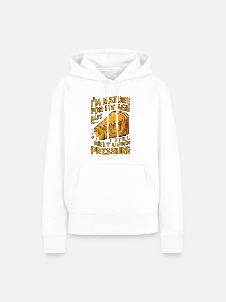 Mature Cheese - Frauen Premium Bio Hoodie - Weiß