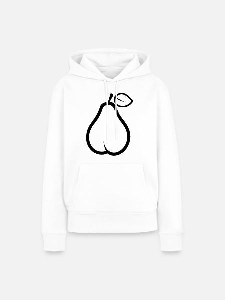 Birne - Frauen Premium Bio Hoodie - Weiß