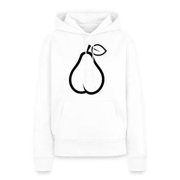 Birne - Frauen Premium Bio Hoodie - Weiß - Vorne - Julia (174cm)