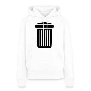 poubelle - Sweat à capuche Premium bio Femme - blanc - Devant - Julia (174cm)