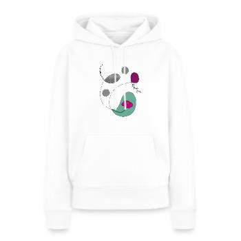 Cute minimalistic swirl pattern - Frauen Premium Bio Hoodie - Weiß - Vorne - Julia (174cm)
