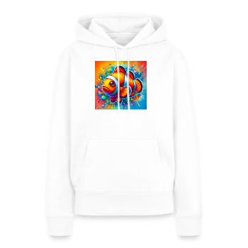 Clownfisch - Frauen Premium Bio Hoodie - Weiß - Vorne - Julia (174cm)