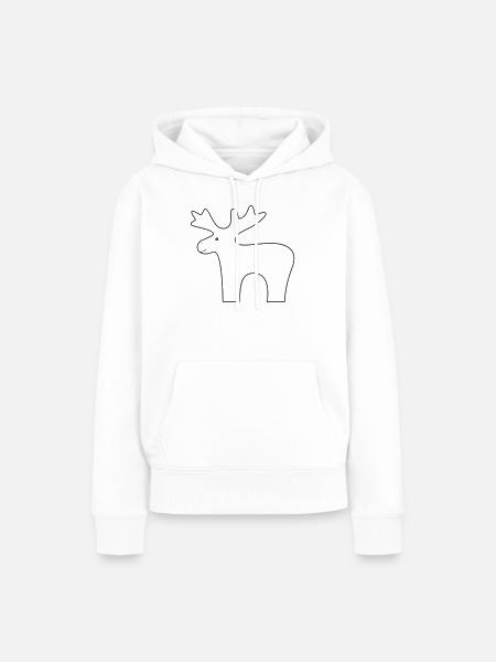 Rentier  - Frauen Premium Bio Hoodie - Weiß