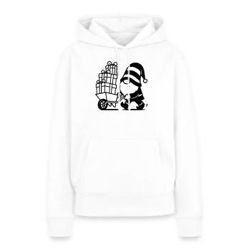 Brouette imp - Sweat à capuche Premium bio Femme - blanc - Devant - Julia (174cm)