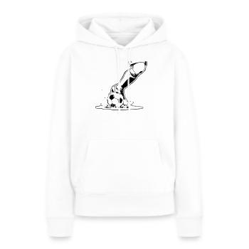 Fußball Schuss Nahaufnahme Kick Vektor - Frauen Premium Bio Hoodie - Weiß - Vorne - Julia (174cm)