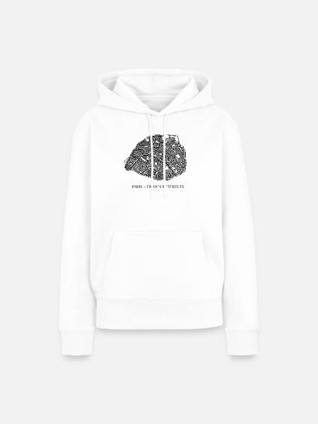 Paris - Frauen Premium Bio Hoodie - Weiß