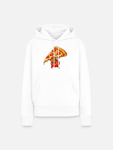 Pizzaheld Tomate - Frauen Premium Bio Hoodie - Weiß