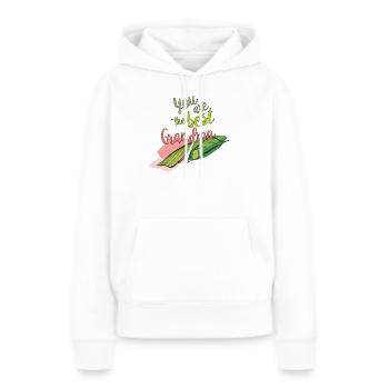 Tu es la meilleure grand-mère - Sweat à capuche Premium bio Femme - blanc - Devant - Julia (174cm)
