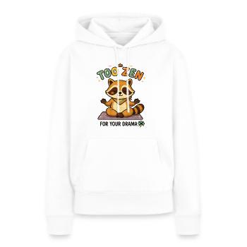 À Zen pour ton raton laveur dramatique - Sweat à capuche Premium bio Femme - blanc - Devant - Julia (174cm)