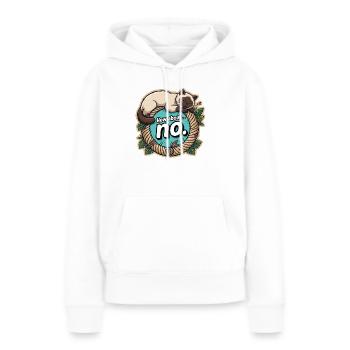Bkh point non - Sweat à capuche Premium bio Femme - blanc - Devant - Julia (174cm)