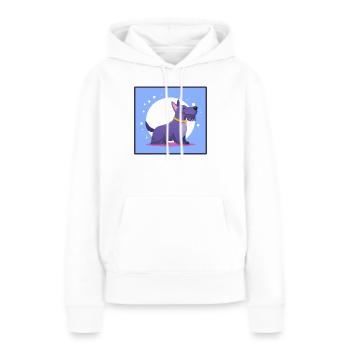 Lila Scottish-Terrier (Comic) - Frauen Premium Bio Hoodie - Weiß - Vorne - Julia (174cm)