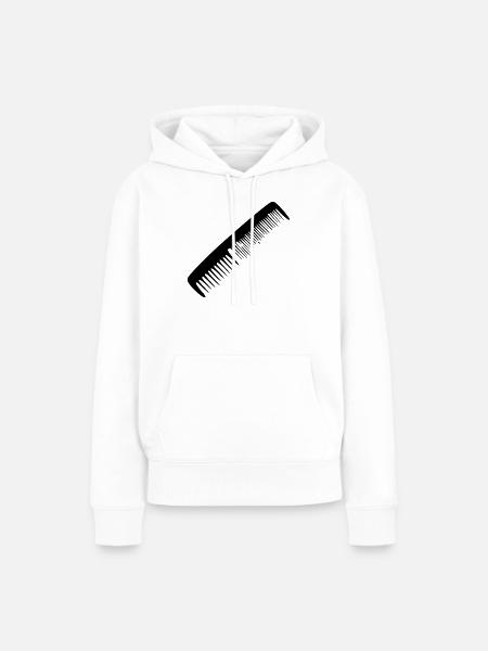 Friseur Kamm Friseursalon Geschenk - Frauen Premium Bio Hoodie - Weiß