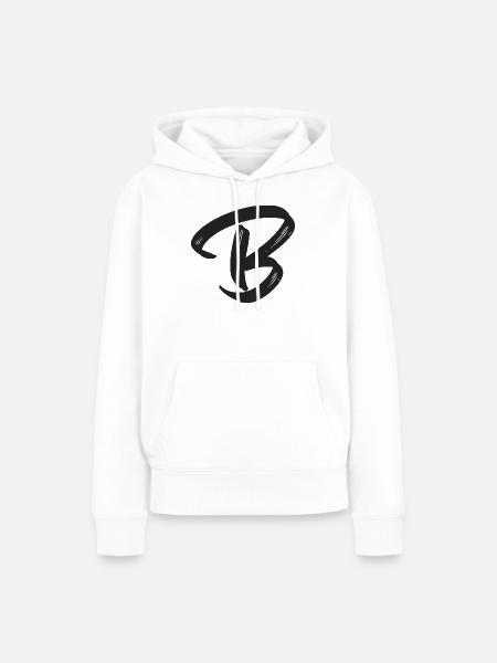B - Frauen Premium Bio Hoodie - Weiß
