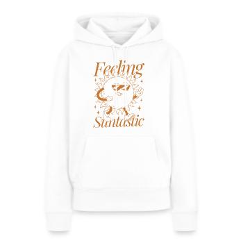 Sensation de soleil - Sweat à capuche Premium bio Femme - blanc - Devant - Julia (174cm)