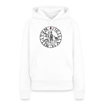 templar knights seal - Frauen Premium Bio Hoodie - Weiß - Vorne - Julia (174cm)