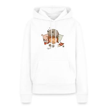 Perfektes Wochenende - Frauen Premium Bio Hoodie - Weiß - Vorne - Julia (174cm)