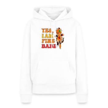 Yes Iam Fine Babe Vampir - Kätzchen Geschenk - Frauen Premium Bio Hoodie - Weiß - Vorne - Julia (174cm)