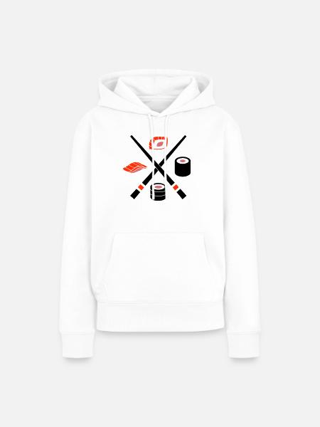 Sushi - Frauen Premium Bio Hoodie - Weiß