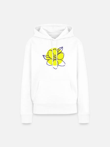 Flower Blume Pflanze - Frauen Premium Bio Hoodie - Weiß