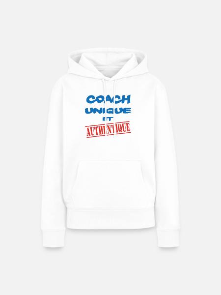 REISEBUS EINZIGARTIG - Frauen Premium Bio Hoodie - Weiß