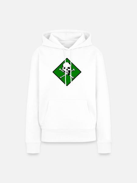 Schädel und Knochen - Frauen Premium Bio Hoodie - Weiß