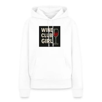 Weinliebhaberinnen aufgepasst! - Frauen Premium Bio Hoodie - Weiß - Vorne - Julia (174cm)