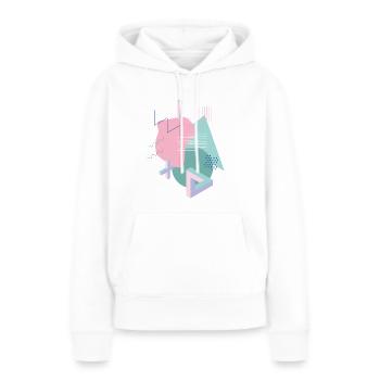 Shape Design Vintage Tribar - Sweat à capuche Premium bio Femme - blanc - Devant - Julia (174cm)