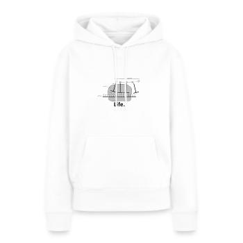 Synthèse des protéines - Sweat à capuche Premium bio Femme - blanc - Devant - Julia (174cm)
