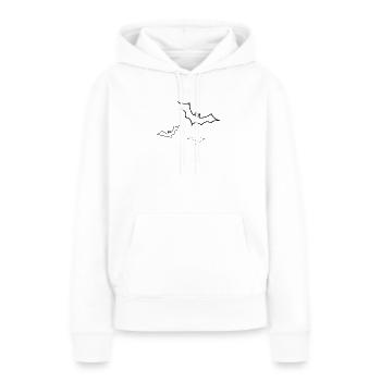 Chauve-souris - Chauves-souris - Sweat à capuche Premium bio Femme - blanc - Devant - Julia (174cm)