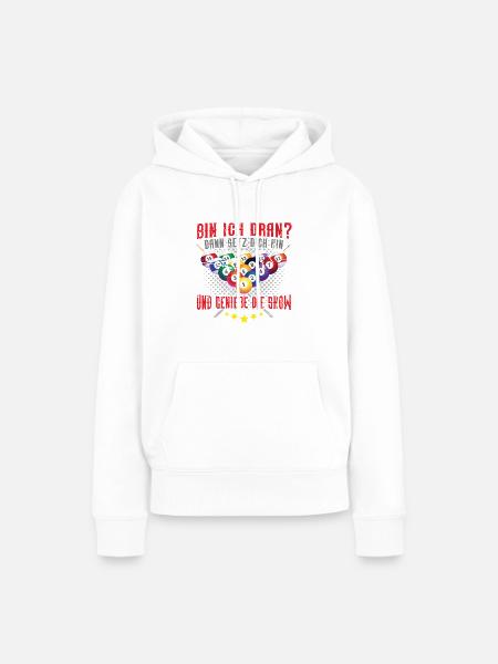 Billard - Frauen Premium Bio Hoodie - Weiß