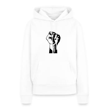 Faust Black Power Black Lives Matter Antifa - Frauen Premium Bio Hoodie - Weiß - Vorne - Julia (174cm)