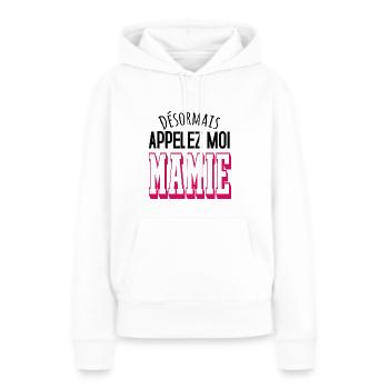 Nouvelle mamie - Sweat à capuche Premium bio Femme - blanc - Devant - Julia (174cm)