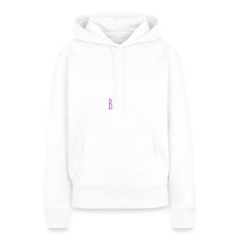Call me Baby - Sweat à capuche Premium bio Femme - blanc - Devant - Julia (174cm)