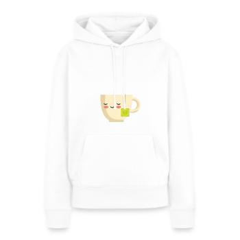 Tee - Frauen Premium Bio Hoodie - Weiß - Vorne - Julia (174cm)