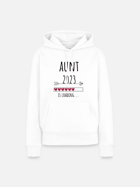 werdende Tante 2023 Ankündigung Baby Geschenk - Frauen Premium Bio Hoodie - Weiß