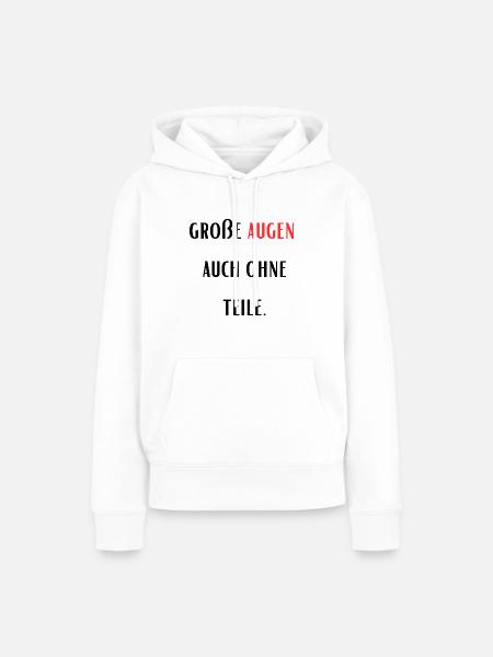 Große Augen - Frauen Premium Bio Hoodie - Weiß