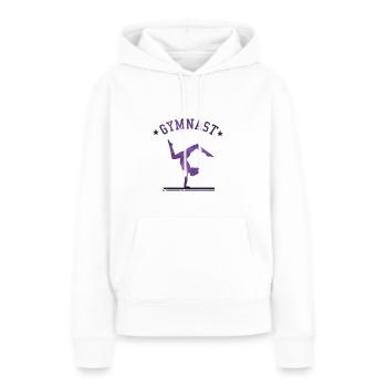 Gymnast Girl - Fille Turner avec appui renversé violet - Sweat à capuche Premium bio Femme - blanc - Devant - Julia (174cm)