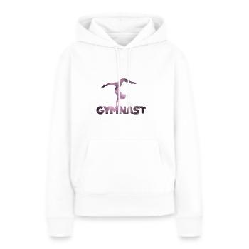 Gymnast Girl - Fille Turner avec appui renversé violet - Sweat à capuche Premium bio Femme - blanc - Devant - Julia (174cm)
