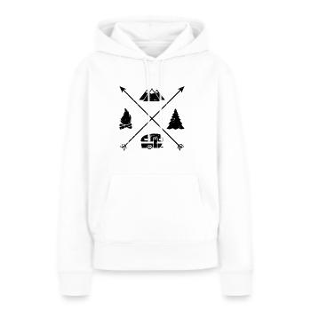 Caravane - Sweat à capuche Premium bio Femme - blanc - Devant - Julia (174cm)