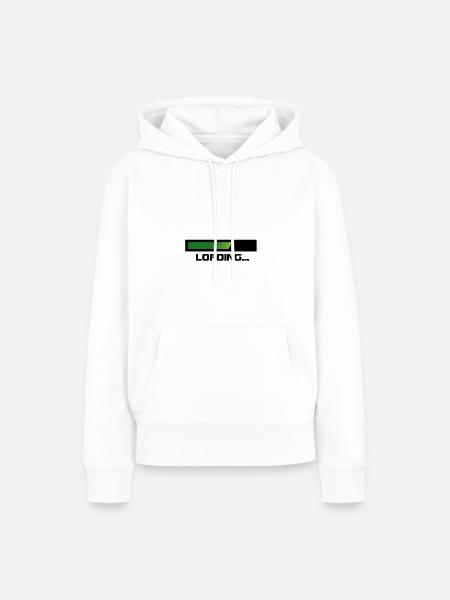 Grüner Loading Balken - Frauen Premium Bio Hoodie - Weiß
